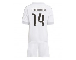 Real Madrid Aurelien Tchouameni #14 Domaci Dres za Dječji 2025-26 Kratak Rukavima (+ kratke hlače) Real Madrid Aurelien Tchouameni #14 Domaci Dres za Dječji 2025-26 Kratak Rukavima (+ kratke hlače)